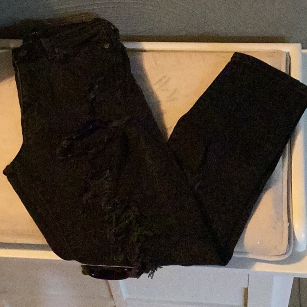 Aeropostale distressed black Mom Jeans